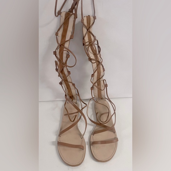 ZARA-tall Leather gladiator sandals - Picture 3 of 8